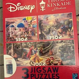 NEW Thomas Kinkade Jigsaw Puzzles Set Disney